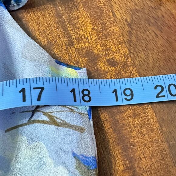 Misa Los Angeles Alona Mini Dress Floral Periwinkle Blue Women Medium - Picture 6 of 8